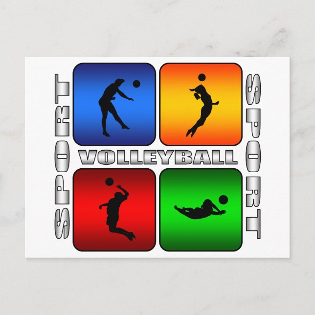 Spektakulär volleyboll vykort (Framsida)