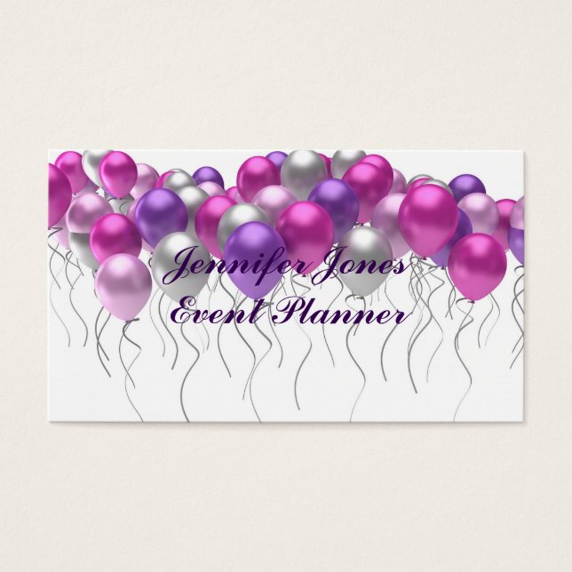 spektakulära ballonger för färgad visitkort (Framsidan)
