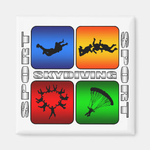 Spektakulära Skydiving Magnet