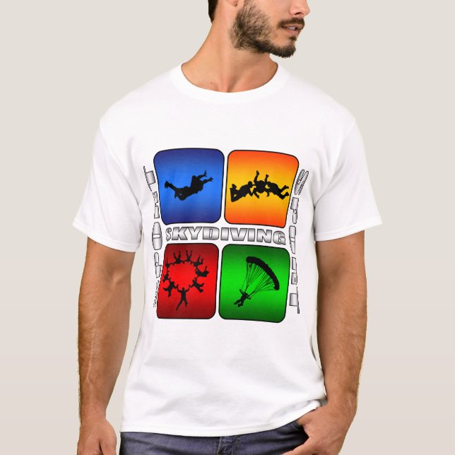 Spektakulära Skydiving T Shirt (Framsida)