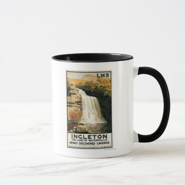 Spektatorer klättra på Poster av vattenfall Mugg (Höger)