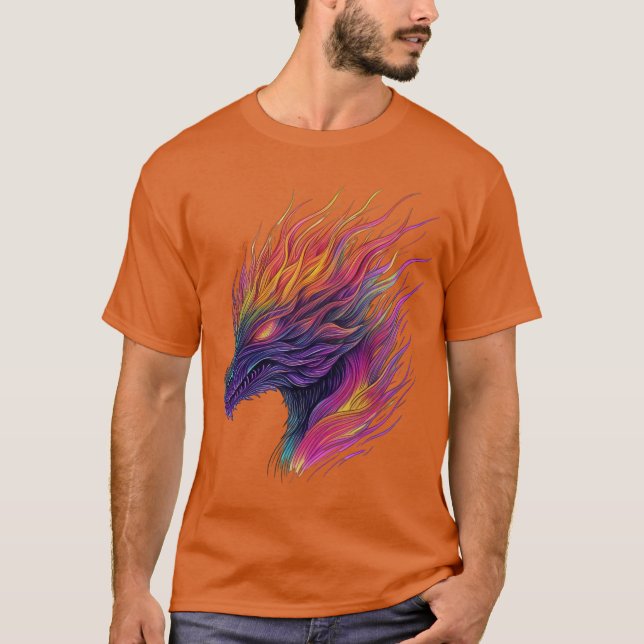 Spektral Flame Dragon T Shirt (Framsida)