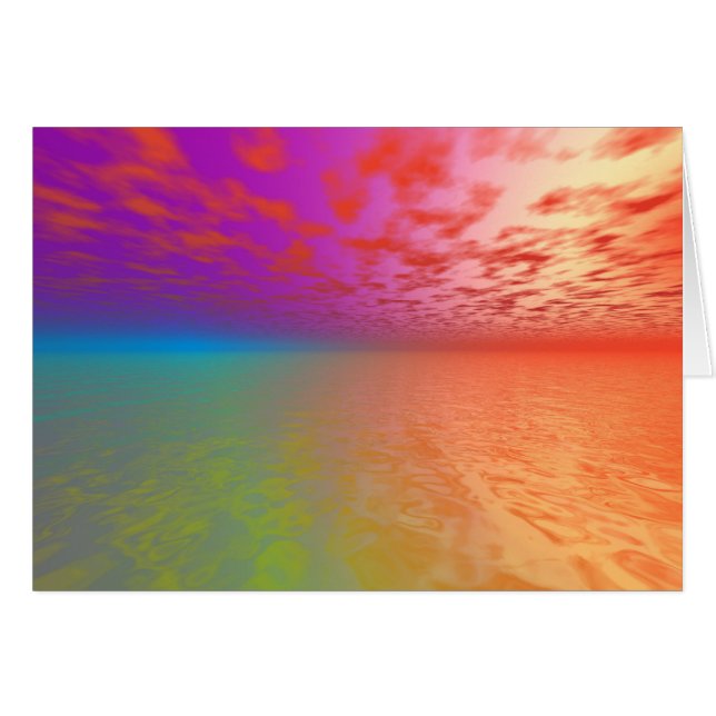 Spektral- gryning hälsningskort (Framsidan Horizontal)