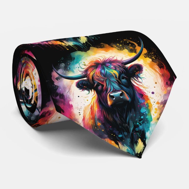 Spektral Holografisk höglandskon. Slips (Rullad)