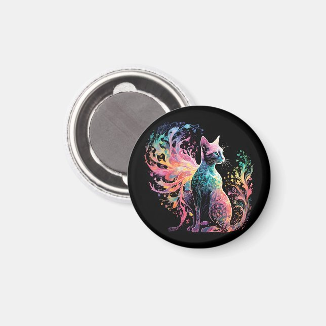 Spektral Holografisk katt: En förevändning Magnet (Front/Back)