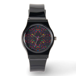 Spektral Regnbåge Abstrakt Gouache Konst Armbandsur
