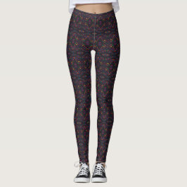Spektral Regnbåge Abstrakt Gouache Konst Leggings