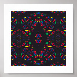 Spektral Regnbåge Abstrakt Gouache Konst Poster