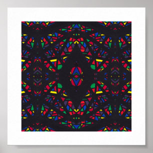 Spektral Regnbåge Abstrakt Gouache Konst Poster