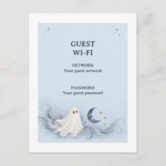 Spektral Signal Halloween Gäst WiFi Signaturkort Inbjudningar