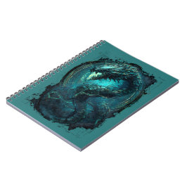 Spektral Spole Cyberpunk Orm Mörk Konst Anteckningsbok