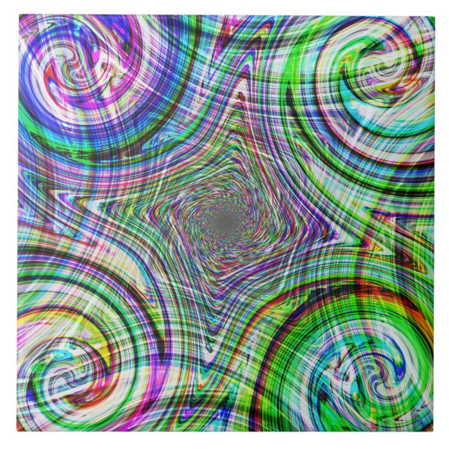 Spektraldiameter 4 Sida Kakelplatta (Framsidan)