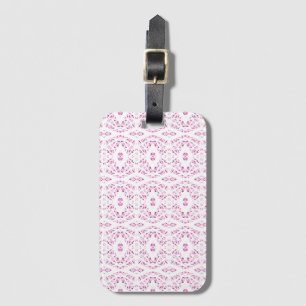 Spektroskopisk Rosa Vit Abstrakt Gouache Konst Bagagebricka