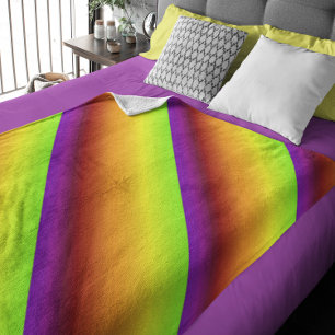 Spektrum av diagonal Färg Fleece Blanket