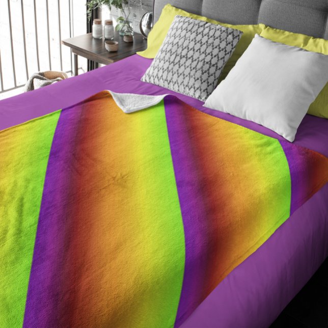 Spektrum av diagonal Färg Fleece Blanket (Spectrum of Diagonal Colors Fleece Blanket)