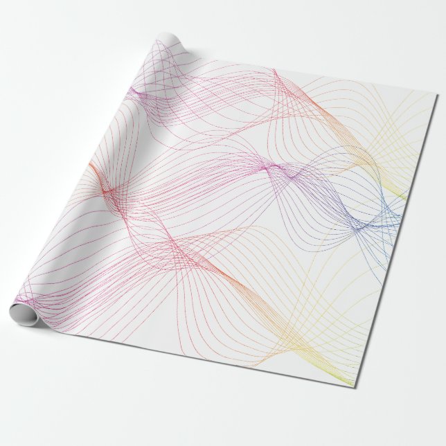 Spektrum Färg Wavelength Linjer Presentpapper (Utrullad)
