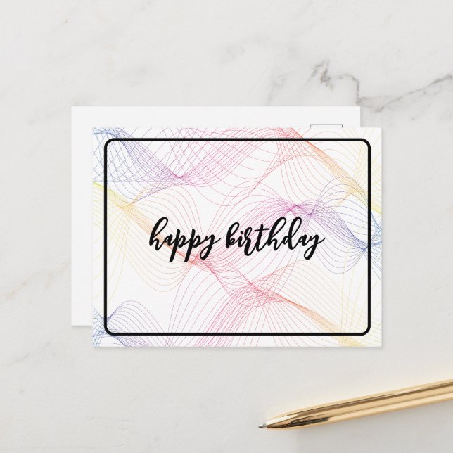 Spektrum Färg Wavelength Linjer Vykort (Fram/Back In Situ)