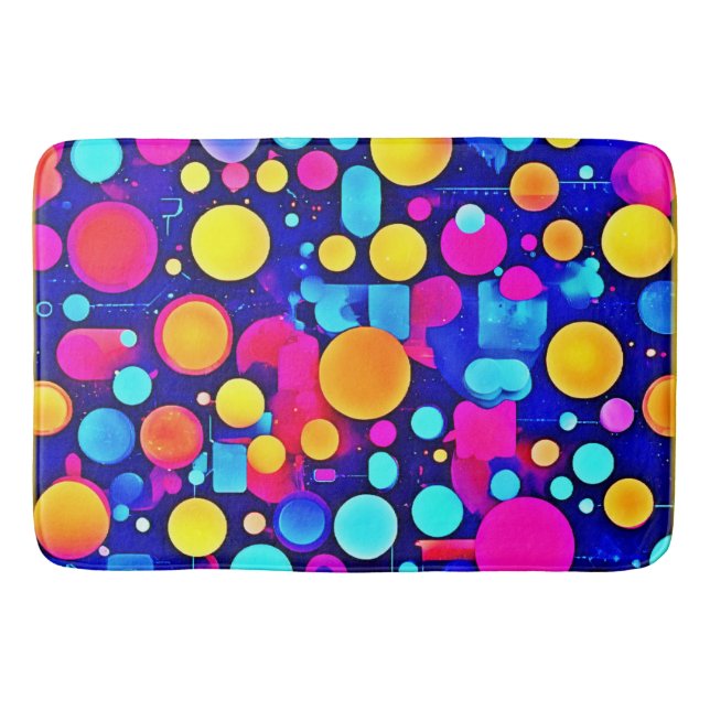 Spektrum för färgstarka Abstrakter Badrumsmatta (Framsidan)