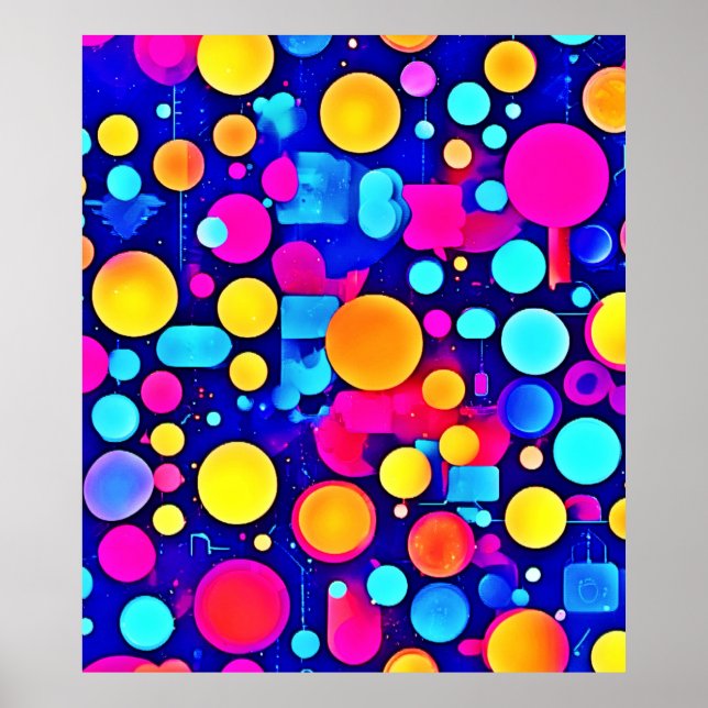 Spektrum för färgstarka Abstrakter Poster (Framsidan)
