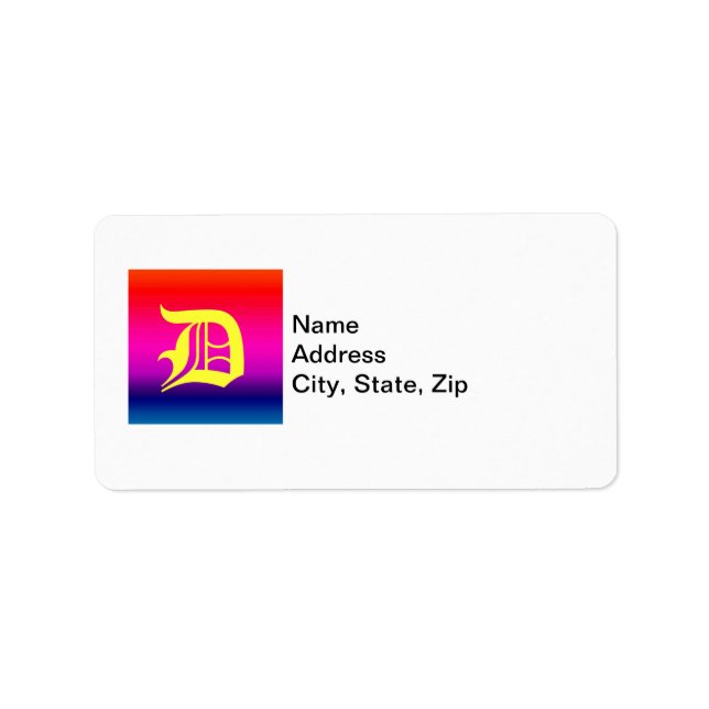 Spektrum för Vågrät Färg - 4 Adressetikett (Framsidan)