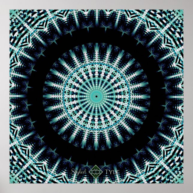 Spektrum Ljudvåg Mandala Poster (Framsidan)