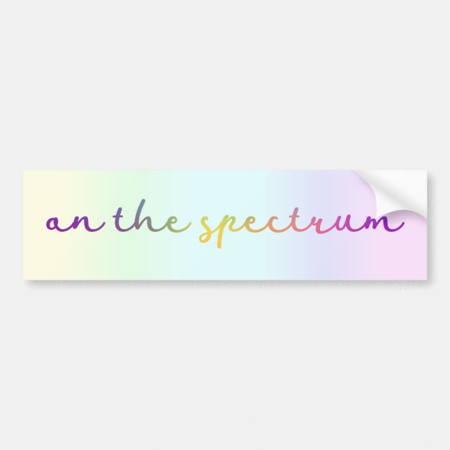 Spektrum, ljusregnbåge, autismmedvetenhet bildekal (Framsidan)