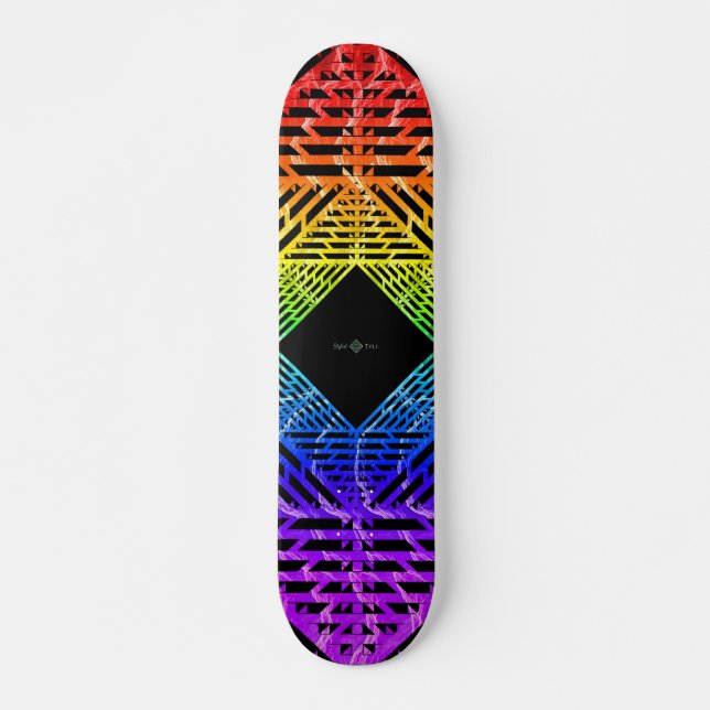 Spektrum ( regnbåge ) mini skateboard bräda 18,5 cm (Framsida)