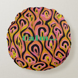 "Spektrum Stänk: Rund Dekorativ kudde med multikol