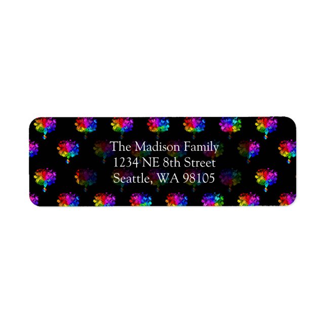 Spektrum Träd Returadress Etikett (Framsidan)