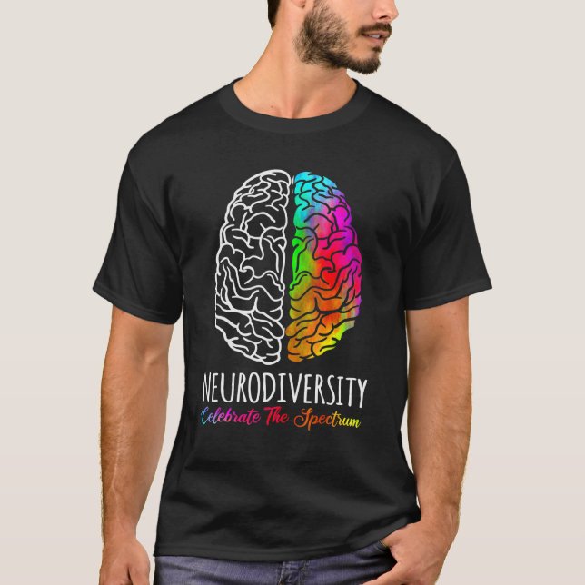 Spektrumhjärnans autism t shirt (Framsida)