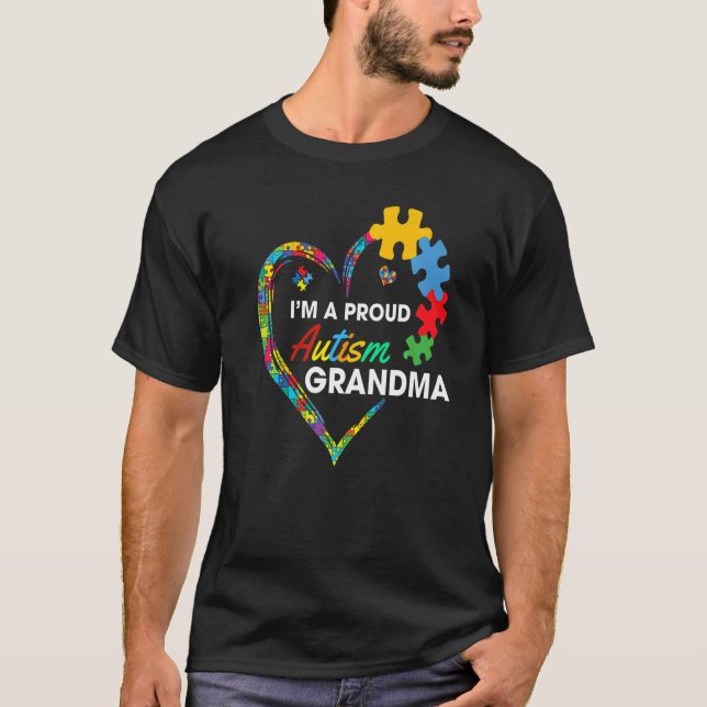 Spektrumstörningar Farmor Awareness Puz T Shirt (Framsida)