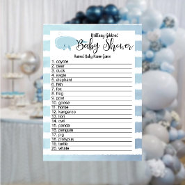 Spel av Baby blue valfångst, stripe av animaliskt