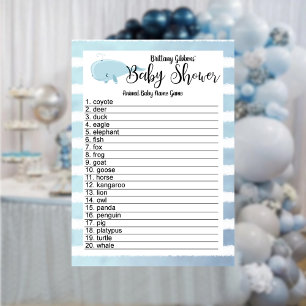 Spel av Baby blue valfångst, stripe av animaliskt 
