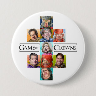 Spel av clowner knapp