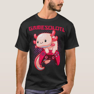 Spel Axolotl Älskare Cute Axolotl-spel T Shirt