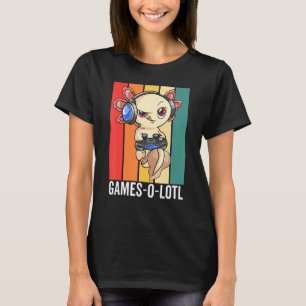 Spel Axolotl för boys Kids & Vuxnas Cute Video T Shirt
