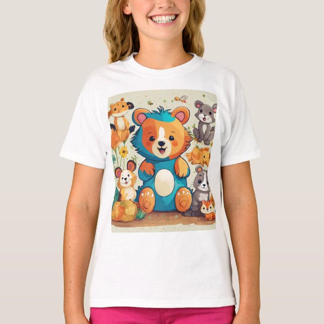 Spel barndjur - T-Shirt-design T Shirt (Framsida)