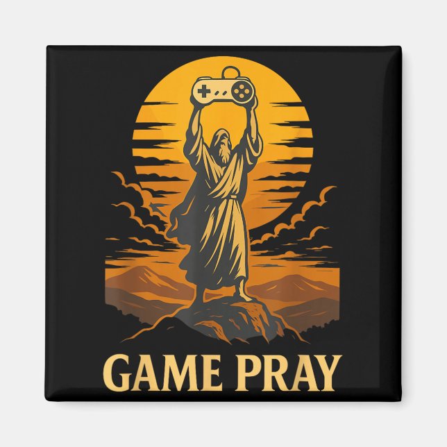 Spel Be Jesus Rollig Spelare Meme Retro TV-Spel Magnet (Framsidan)