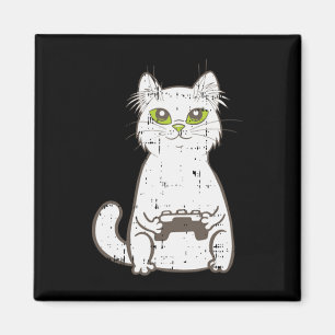 Spel Cat Video Game Controller Cute Gaming Geek G Magnet