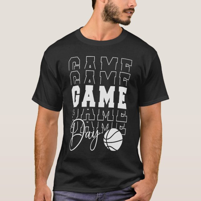 Spel Day Basketball Sport T Shirt (Framsida)