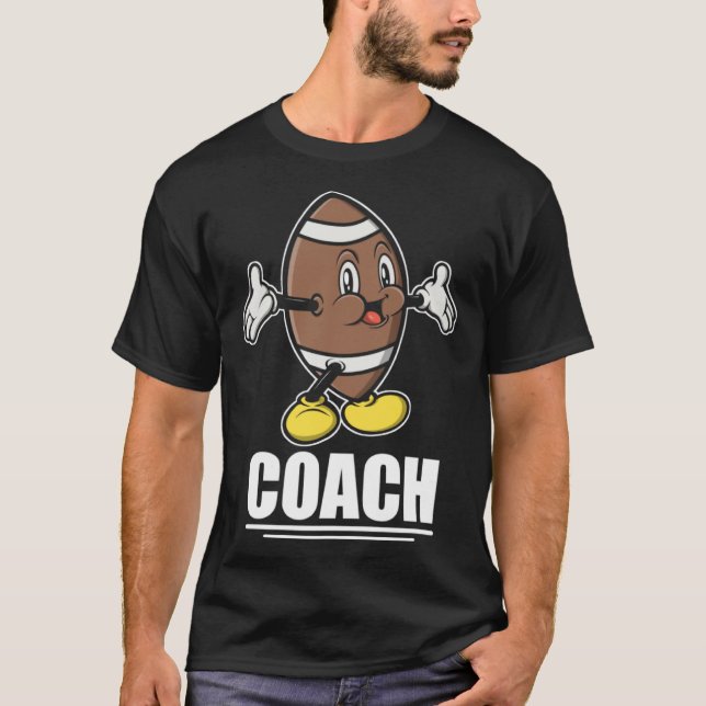 Spel Day Football Season Team Sport Practice Coach T Shirt (Framsida)