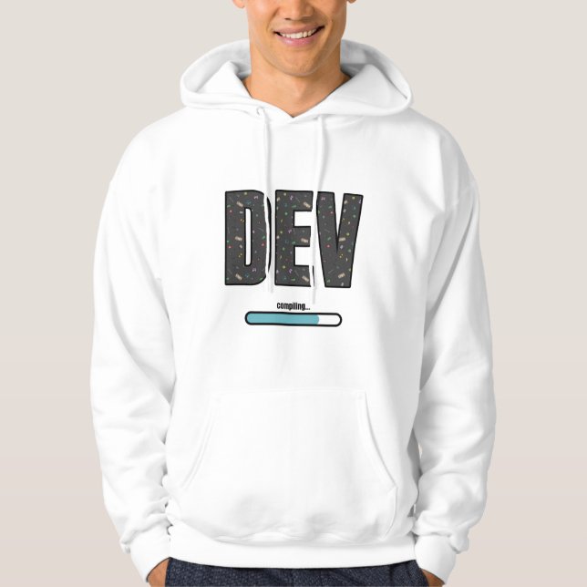 Spel Dev-kompilering - Blå kompileringshöna Hoodie (Framsida)
