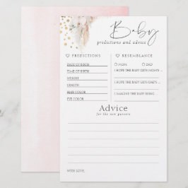 Spel för Baby-förutsägelser och råd för babyskor