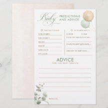 Spel för Baby-förutsägelser och råd för babyskor