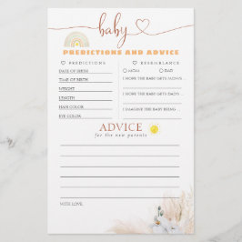 Spel för Baby-förutsägelser och råd för babyskor