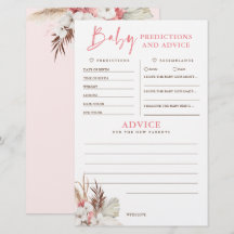 Spel för Baby-förutsägelser och råd för babyskor