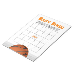 Spel för babybabyskor med Gift Bingo Basketball Anteckningsblock