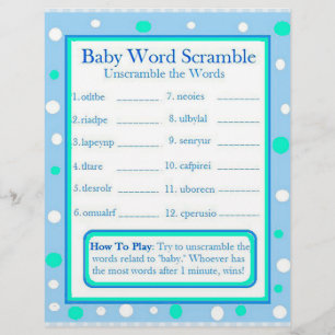 Spel för babyskor vid dubblans sida reklamblad