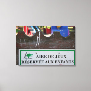 Spel för barn 1 Reserve aux Enfants C Canvastryck