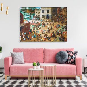 Spel för barn Pieter Bruegel, äldre Canvastryck